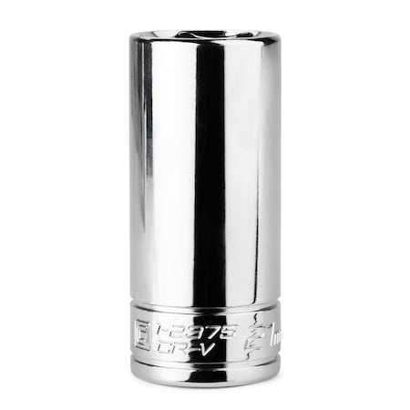 Capri Tools 21 mm Deep Socket, 3/8-Inch Drive, 6-point, Metric CP12375